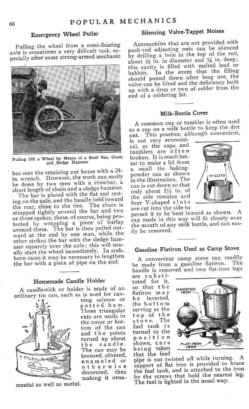 1924 Popular Mechanics Auto Tourist Handbook Page 84